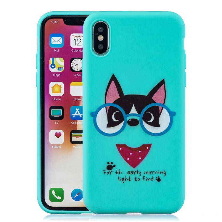For iPhone XS Max Shockproof Protector Cover Full Coverage Silicone Case, Color:Eye dog