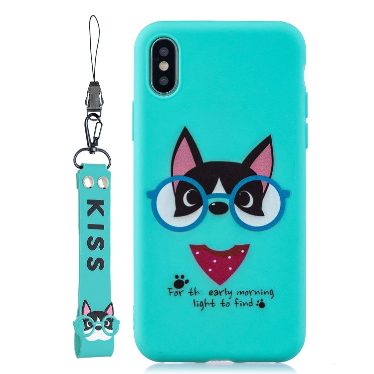 For iPhone XS Max Shockproof Protector Cover Full Coverage Silicone Case, Color:Eye dog