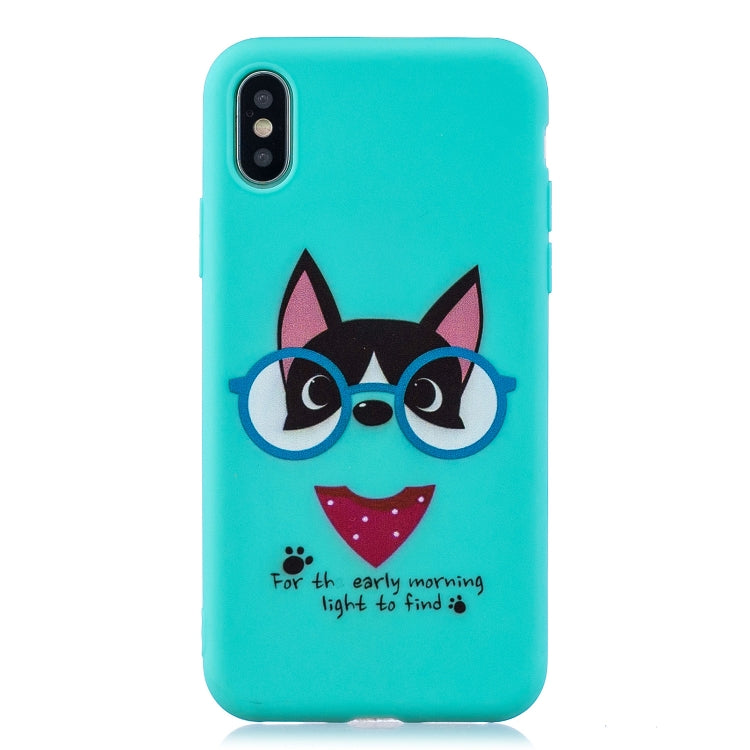 For iPhone XS Max Shockproof Protector Cover Full Coverage Silicone Case, Color:Eye dog
