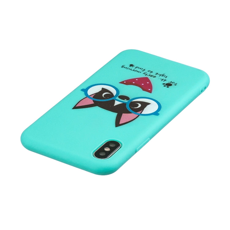 For iPhone XS Max Shockproof Protector Cover Full Coverage Silicone Case, Color:Eye dog