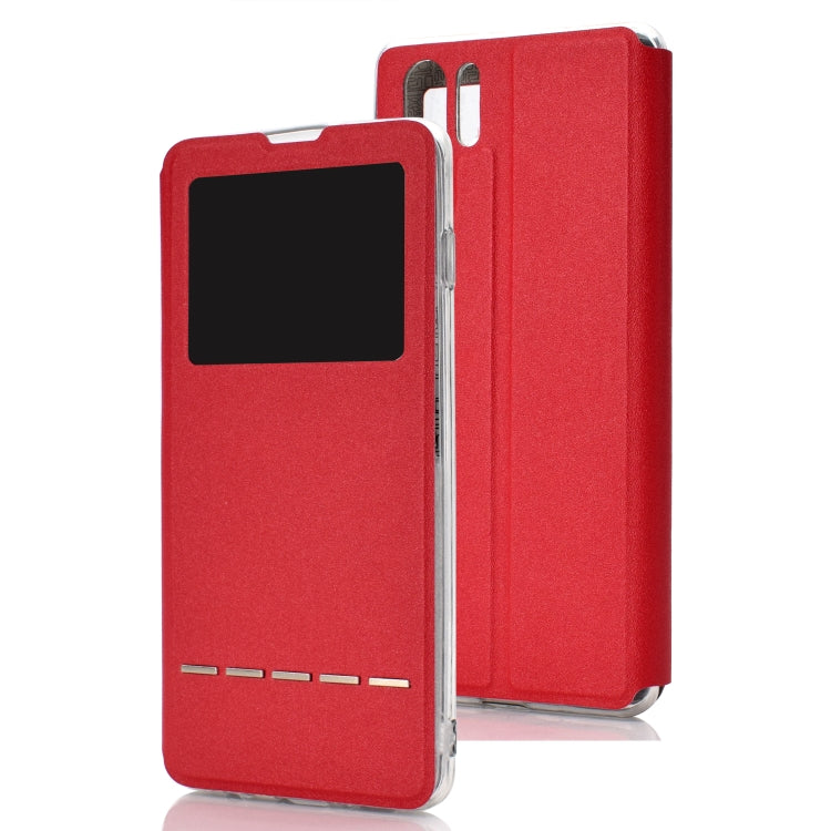 Golden Beach Intelligent Answering Brings Electric Display Window with Bracket Left and Right Flip Cover Leather Case For Huawei P30 Pro