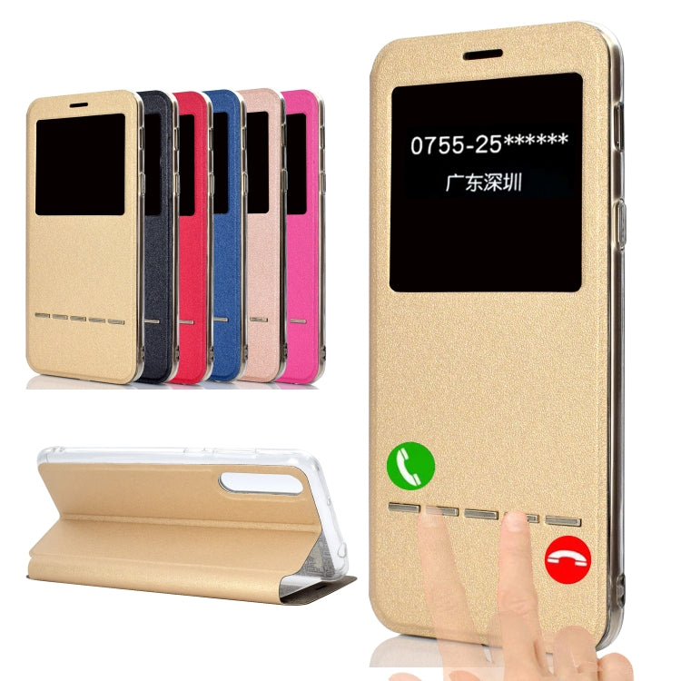 Frosted Texture Horizontal Flip Leather Case for Huawei P20 Pro, with Call Display ID & Holder