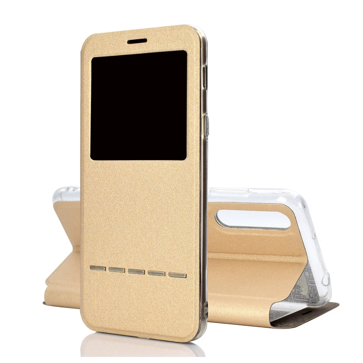 Frosted Texture Horizontal Flip Leather Case for Huawei P20 Pro, with Call Display ID & Holder