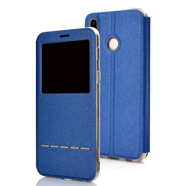 Frosted Texture Horizontal Flip Leather Case for Huawei P30 Lite, with Call Display ID & Holder