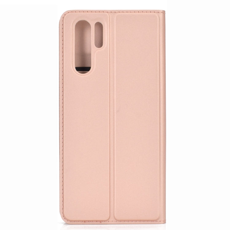 Ultra-thin Pressed Magnetic TPU+PU Leather Case for Huawei P30 Pro with Card Slot & Holder