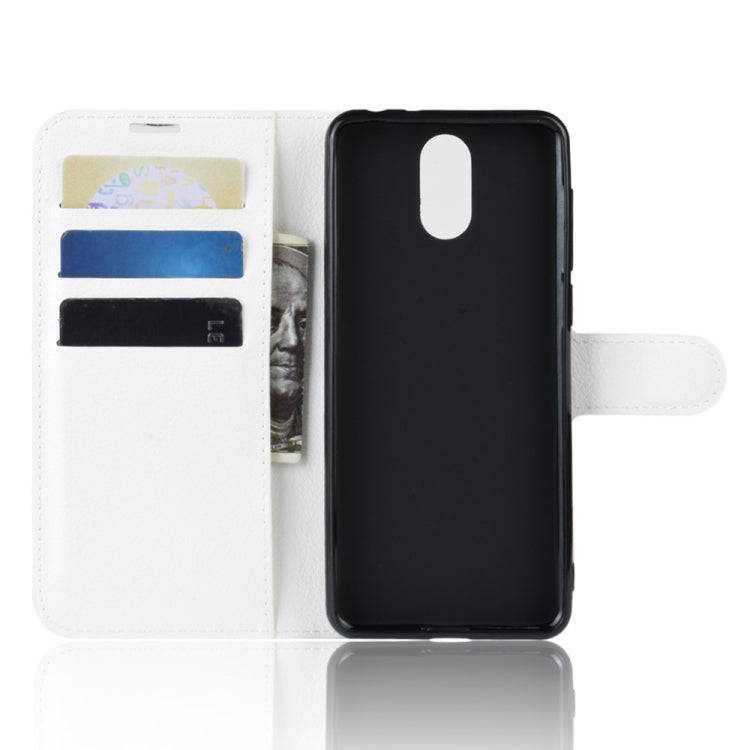Litchi Texture Horizontal Flip Leather Case for Alcatel 3L, with Wallet & Holder & Card Slots