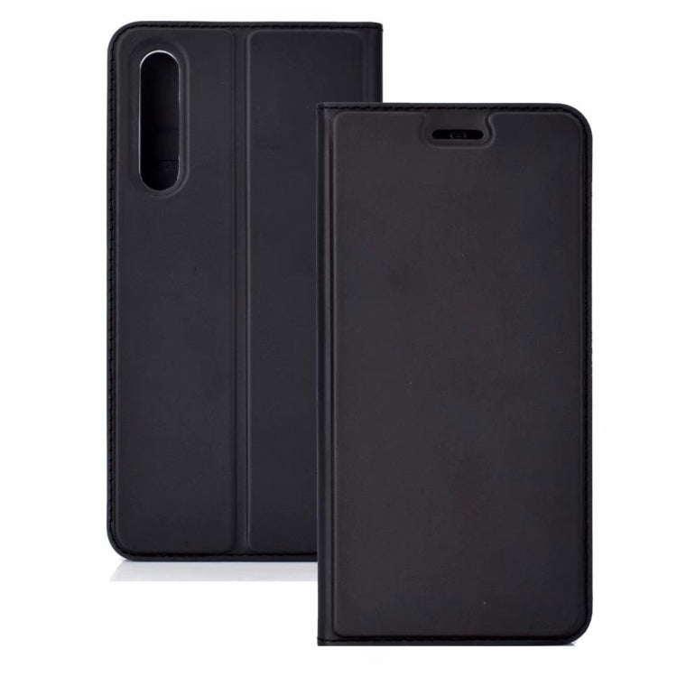 Ultra-thin Pressed Magnetic TPU+PU Leather Case for Huawei P30 Lite with Card Slot & Holder