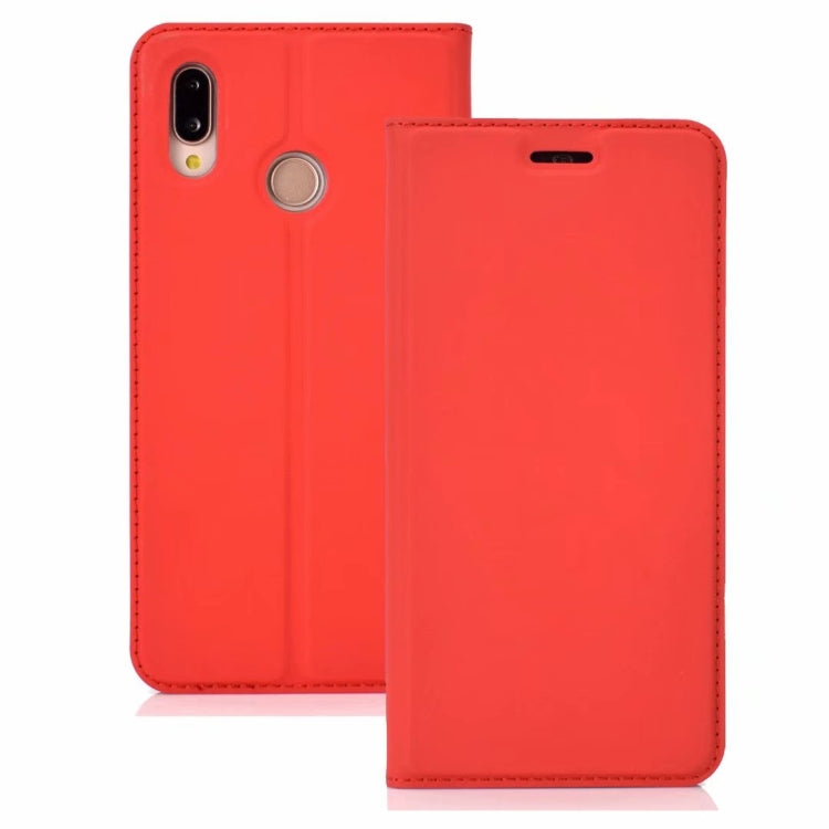 Ultra-thin Pressed Magnetic TPU+PU Leather Case for Huawei P30  with Card Slot & Holder