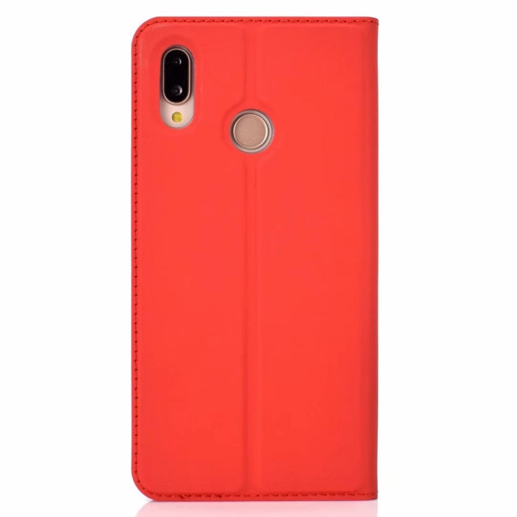 Ultra-thin Pressed Magnetic TPU+PU Leather Case for Huawei P30  with Card Slot & Holder