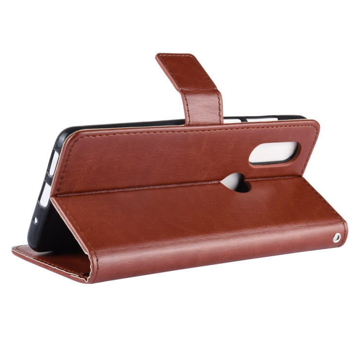 Retro Crazy Horse Texture Horizontal Flip Leather Case for Motorola MOTO One Vision, with Holder & Card Slots & Photo Frame