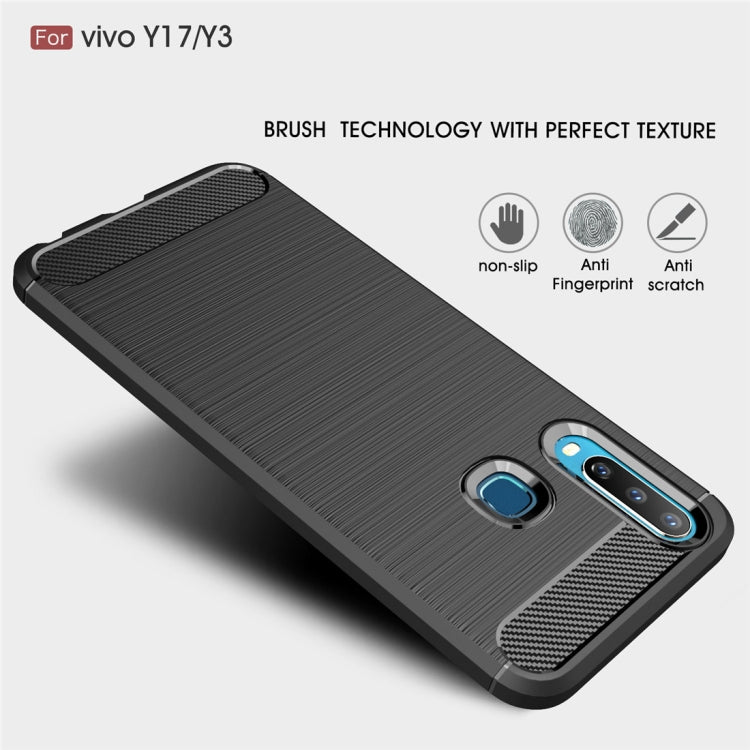Brushed Texture Carbon Fiber TPU Case for Vivo Y17 / Y3