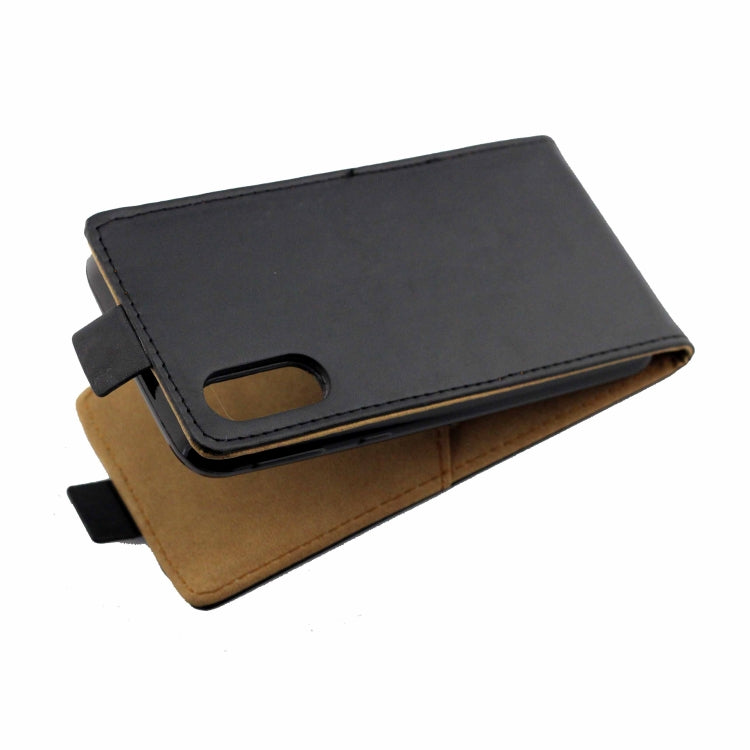 Business Style Vertical Flip TPU Leather Case  with Card Slot for Samsung Galaxy A2 Core/A260(black)