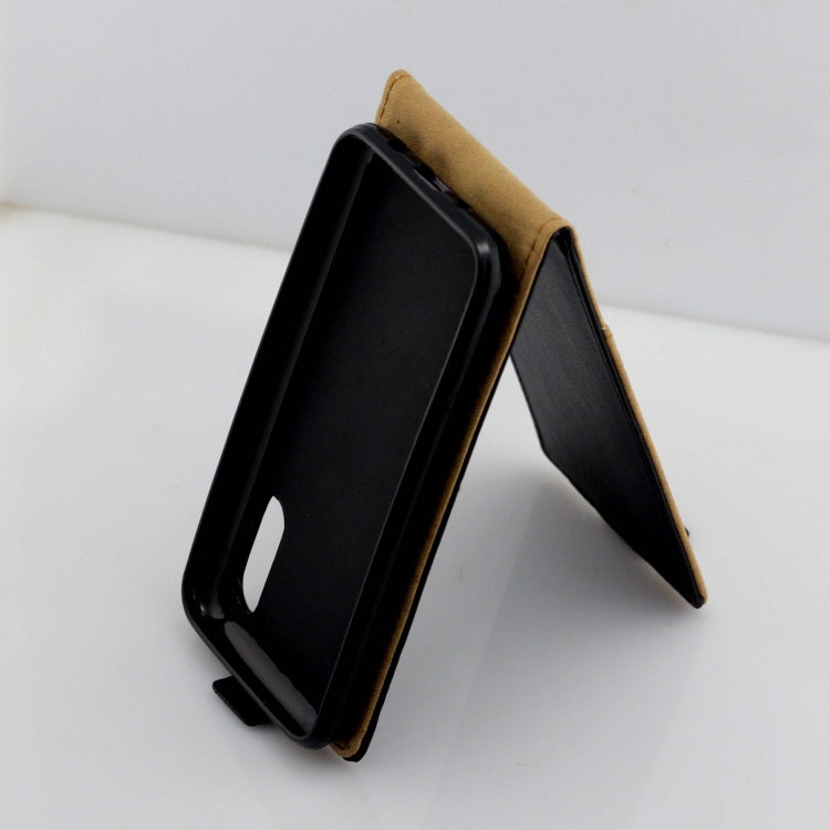 Business Style Vertical Flip TPU Leather Case  with Card Slot for Samsung Galaxy A2 Core/A260(black)
