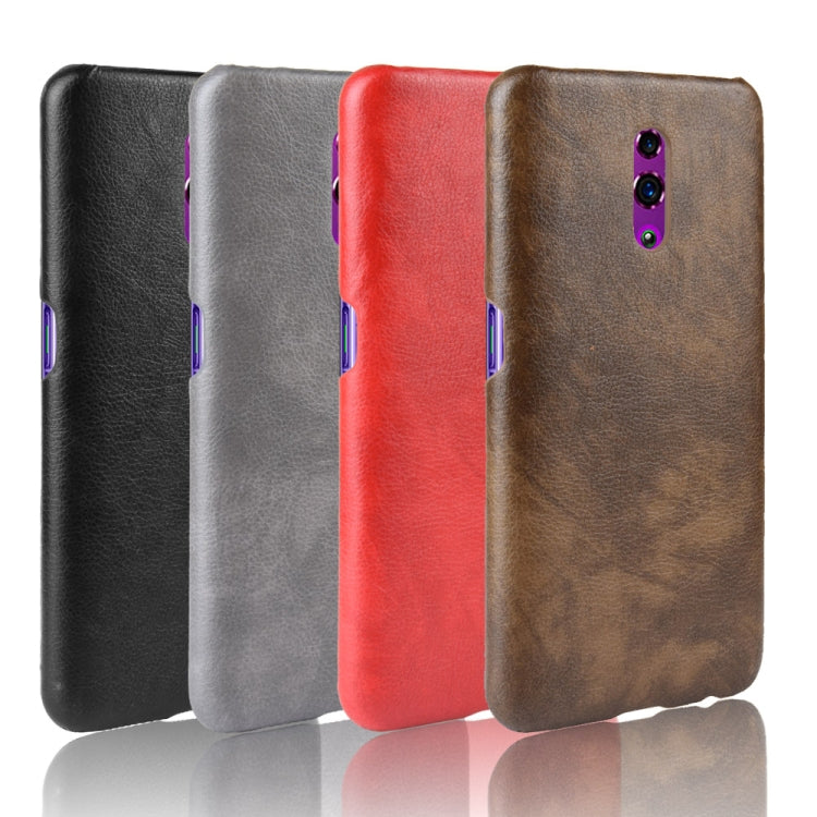 Shockproof Litchi Texture PC + PU Case For Oppo Reno