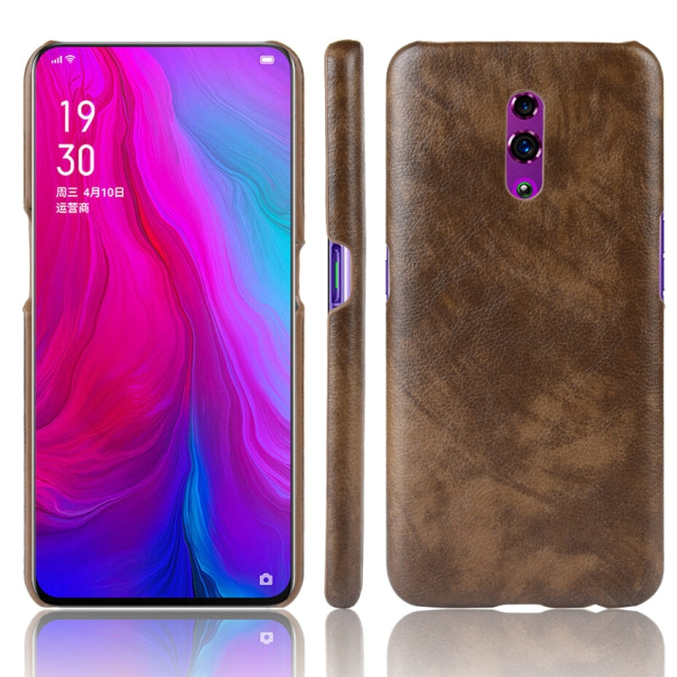 Shockproof Litchi Texture PC + PU Case For Oppo Reno
