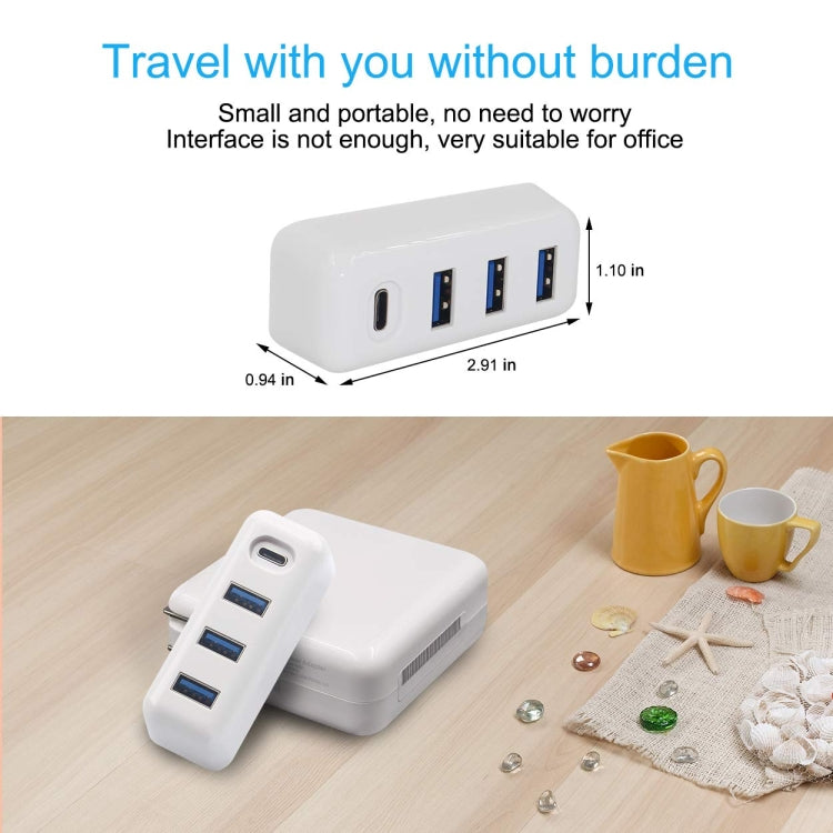 USB Type-C 61W Laptop Power Dock Multi-function HUB with 3 USB 3.0 Interface 1 Type-C Interface