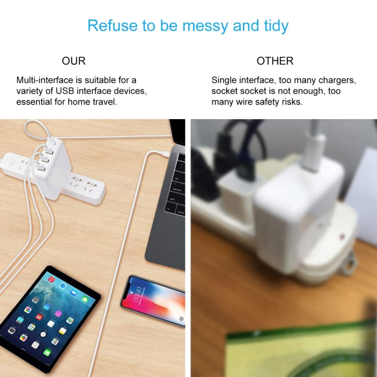 USB Type-C 61W Laptop Power Dock Multi-function HUB with 3 USB 3.0 Interface 1 Type-C Interface