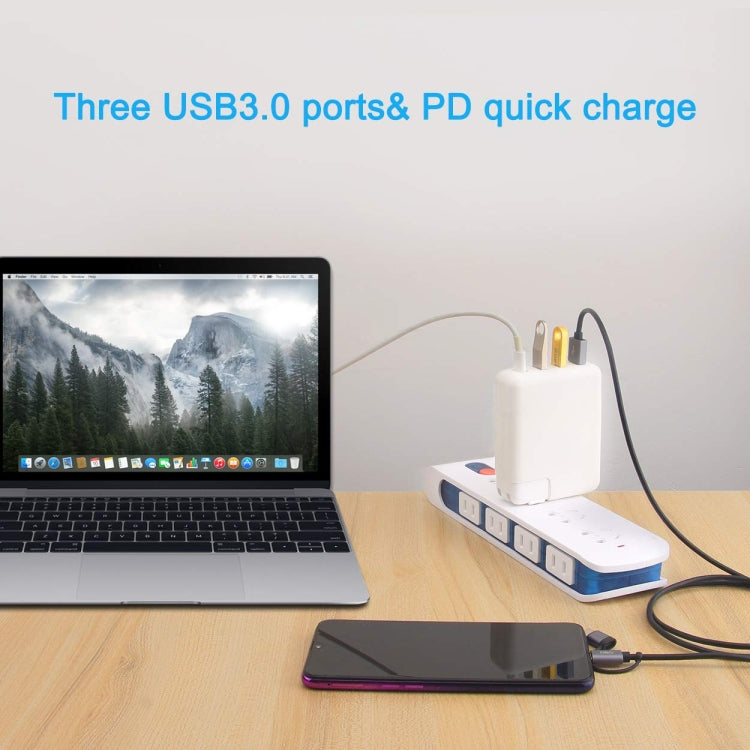 USB Type-C 61W Laptop Power Dock Multi-function HUB with 3 USB 3.0 Interface 1 Type-C Interface