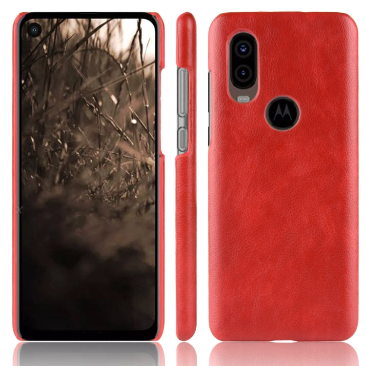Shockproof Litchi Texture PC + PU Case For Motorola One Vision