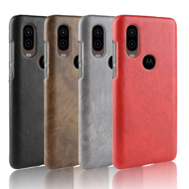 Shockproof Litchi Texture PC + PU Case For Motorola One Vision