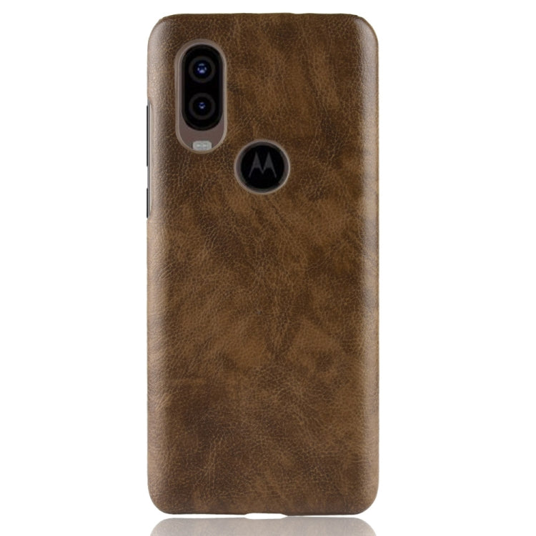Shockproof Litchi Texture PC + PU Case For Motorola One Vision