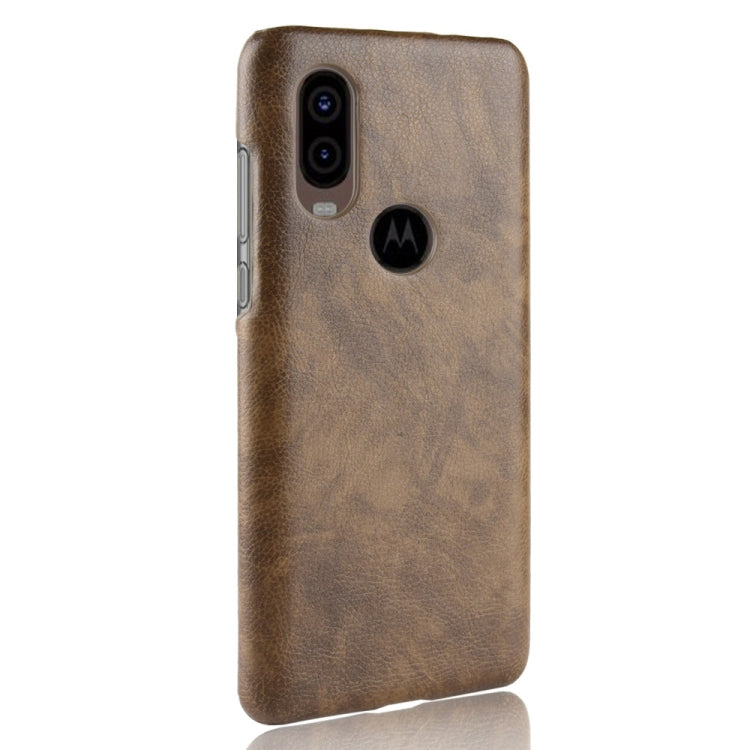 Shockproof Litchi Texture PC + PU Case For Motorola One Vision