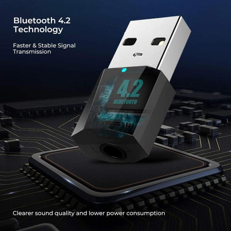 Stereo Car Bluetooth Audio Receiver 4.2 Bluetooth Adapter 3.5mm USB Bluetooth Receiver