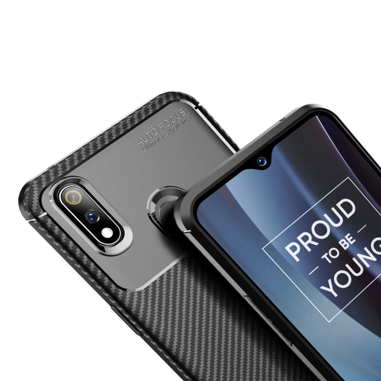 Beetle Series Carbon Fiber Texture Shockproof TPU Case for OPPO Realme Pro