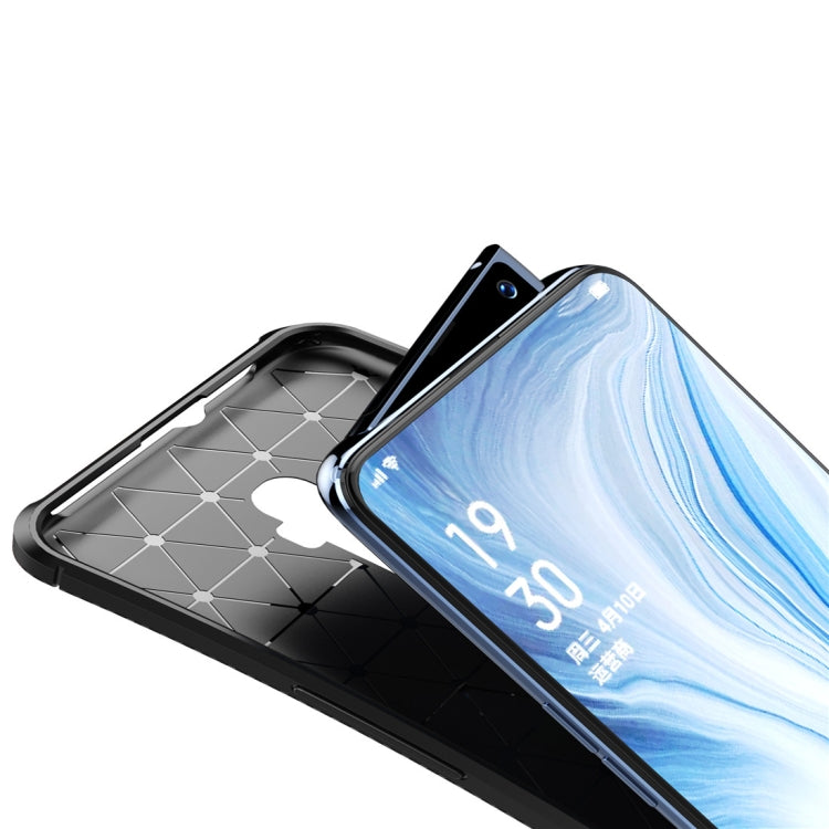 Beetle Series Carbon Fiber Texture Shockproof TPU Case for oppo reno (Zoom version)