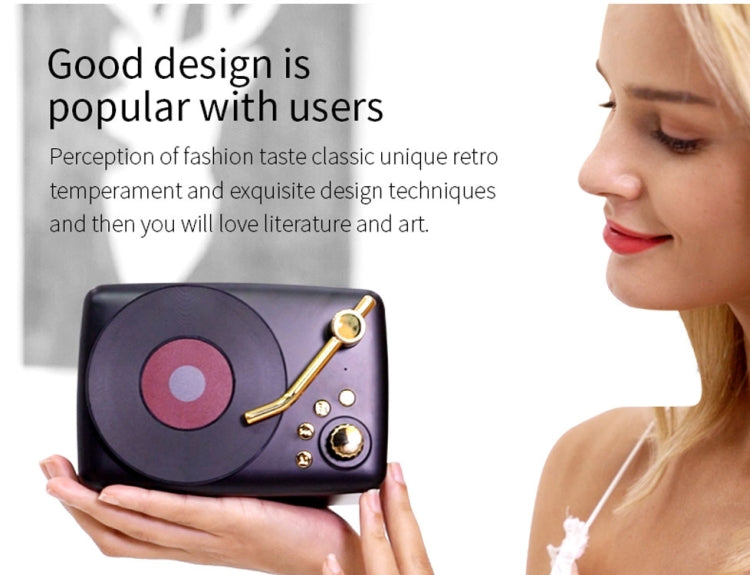Retro Style Bluetooth Speaker, Built-in High-sensitivity FM Receiving Antenna, Long-term Voyage