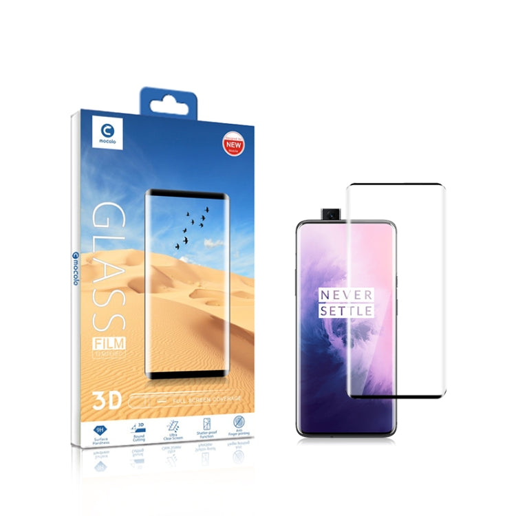 mocolo 0.33mm 9H 3D Curved Full Screen Silk Print Tempered Glass Film for Oneplus 7 Pro / Oneplus 7T Pro