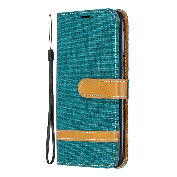 Color Matching Denim Texture Leather Case for Samsung Galaxy A20E, with Holder & Card Slots & Wallet & Lanyard