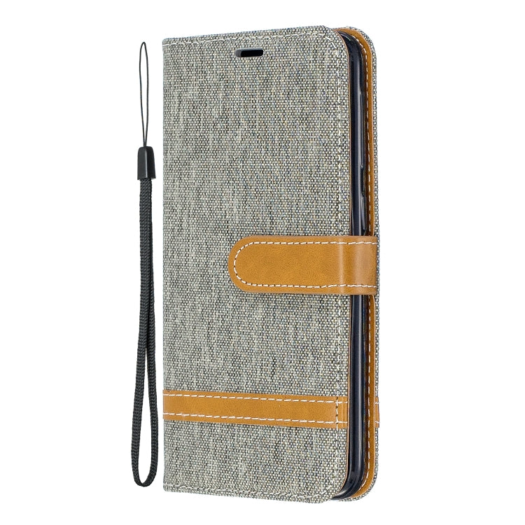 Color Matching Denim Texture Leather Case for Samsung Galaxy A20E, with Holder & Card Slots & Wallet & Lanyard