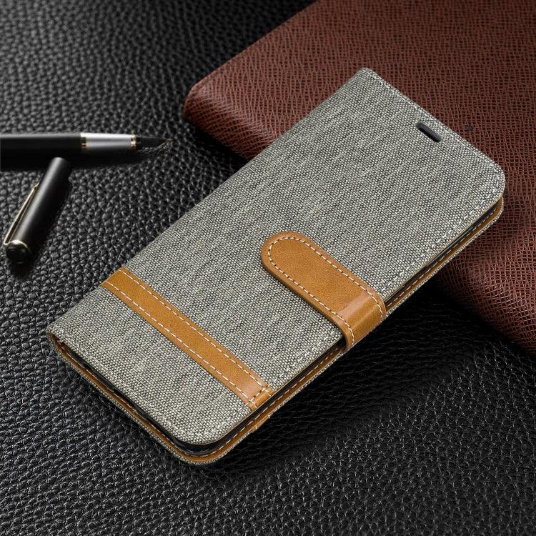 Color Matching Denim Texture Leather Case for Samsung Galaxy A20E, with Holder & Card Slots & Wallet & Lanyard