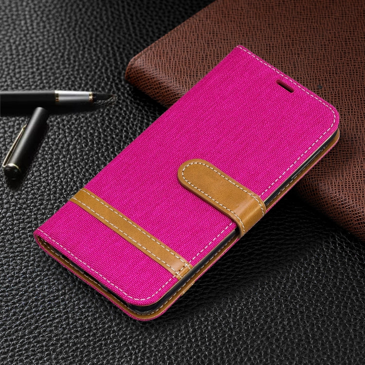 Color Matching Denim Texture Leather Case for Samsung Galaxy A20E, with Holder & Card Slots & Wallet & Lanyard