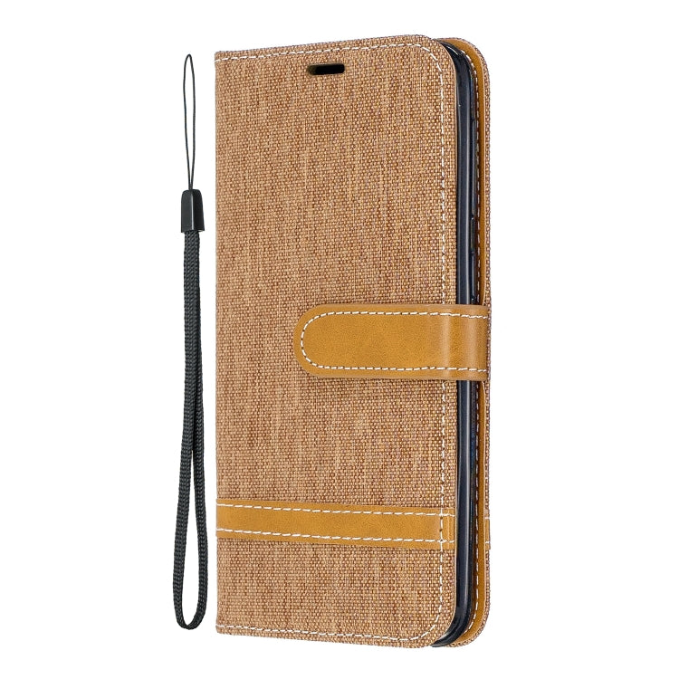 Color Matching Denim Texture Leather Case for Samsung Galaxy A20E, with Holder & Card Slots & Wallet & Lanyard