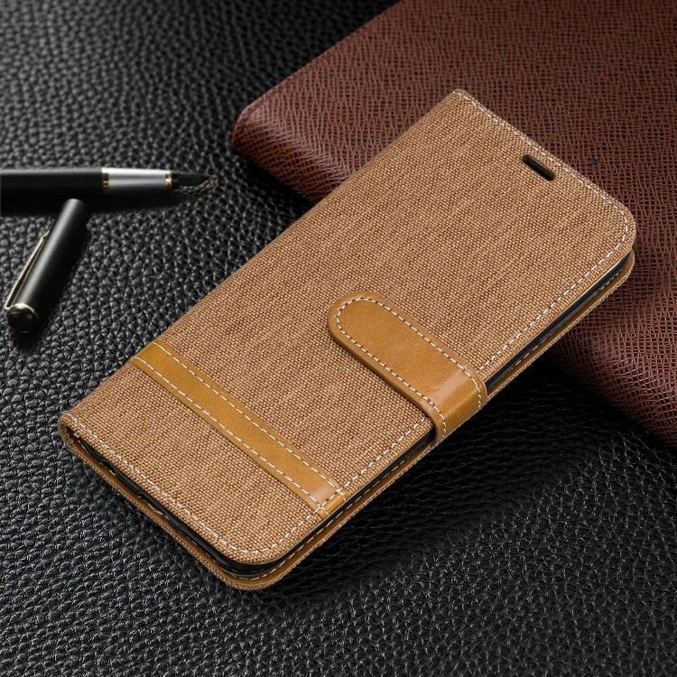 Color Matching Denim Texture Leather Case for Samsung Galaxy A20E, with Holder & Card Slots & Wallet & Lanyard