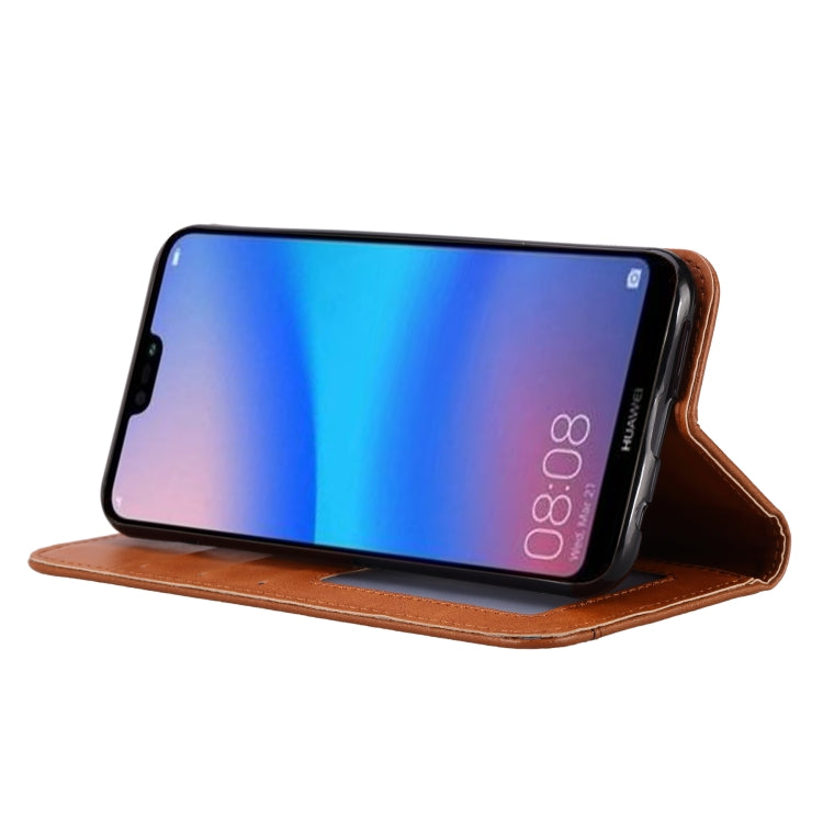 Knead Skin Texture Horizontal Flip Leather Case for Huawei Y6 (2019) / Y6 Proï¼ˆ2019ï¼‰/ Enjoy 9e, with Photo Frame & Holder & Card Slots & Wallet