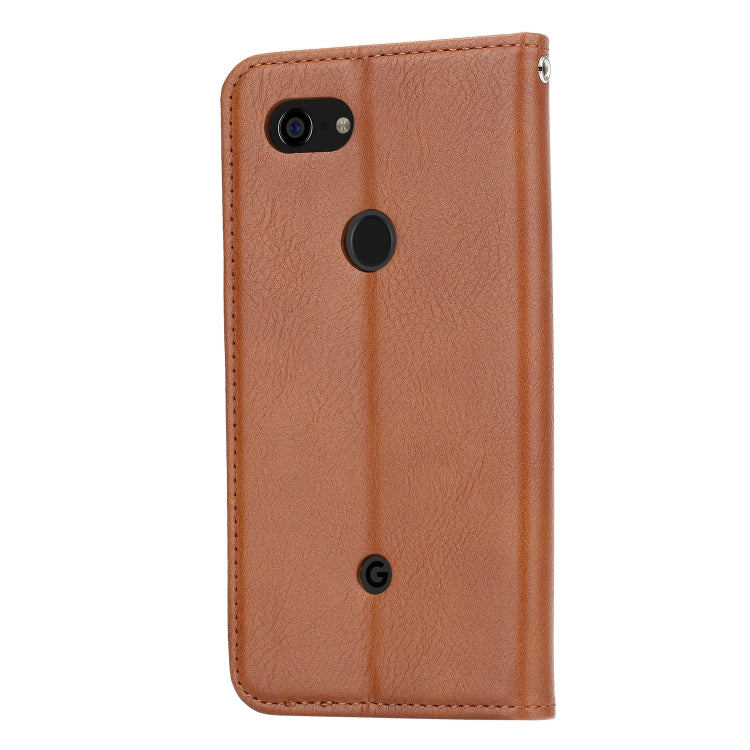 Knead Skin Texture Horizontal Flip Leather Case for Google Pixel 3a, with Photo Frame & Holder & Card Slots & Wallet