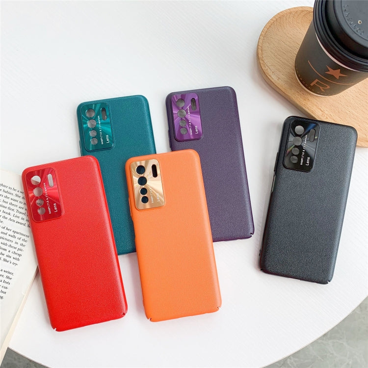 For Huawei Nova 7SE All-Inclusive Pure Pigmented Leather Phone Case With Lens Protection