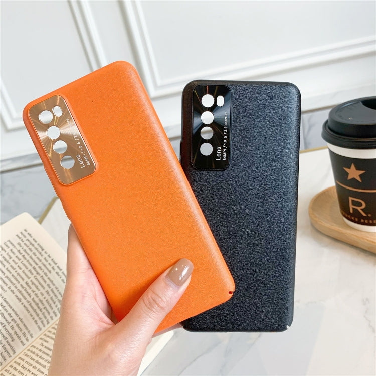 For Huawei Nova 7 All-Inclusive Pure Pigmented Leather Phone Case With Lens Protection
