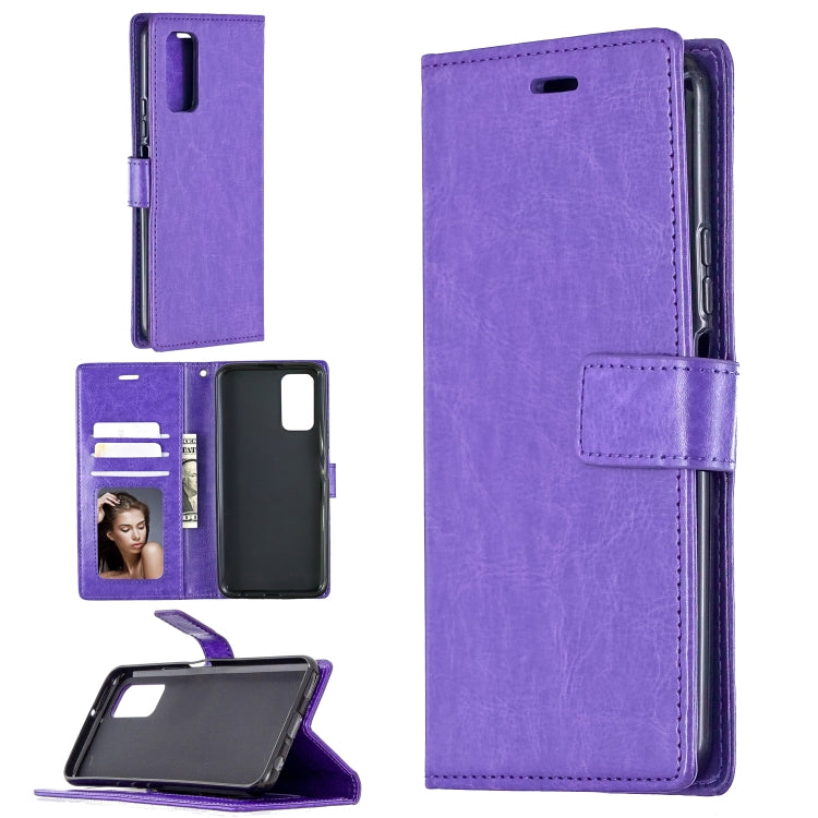For Huawei Honor 30S Crazy Horse Texture Horizontal Flip Leather Case with Holder & Card Slots & Wallet & Photo Frame