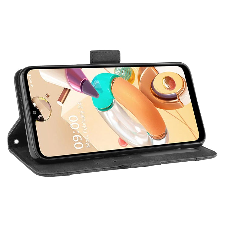 For  LG K41S / K51S Wallet Style Skin Feel Calf Pattern Leather Case, with Holder & Separate Card Slot & Photo Frame