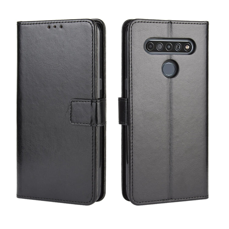For LG K41S / K51S Retro Crazy Horse Texture Horizontal Flip Leather Case, with Holder & Card Slots & Photo Frame