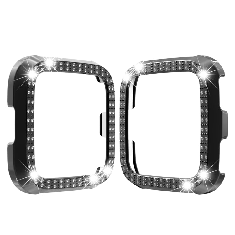 For Fitbit versa / versa lite PC Double-Row Diamond-Encrusted Protective Shell