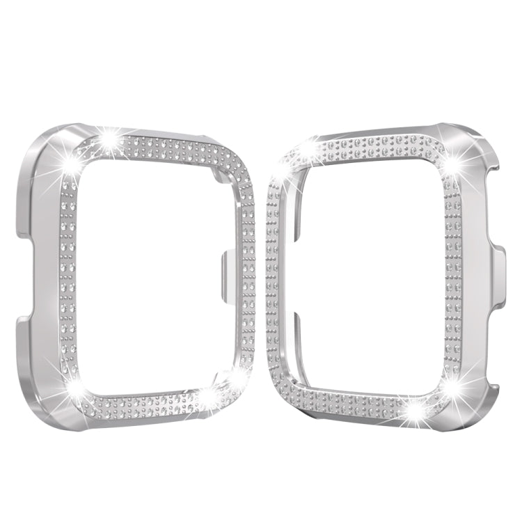 For Fitbit versa / versa lite PC Double-Row Diamond-Encrusted Protective Shell