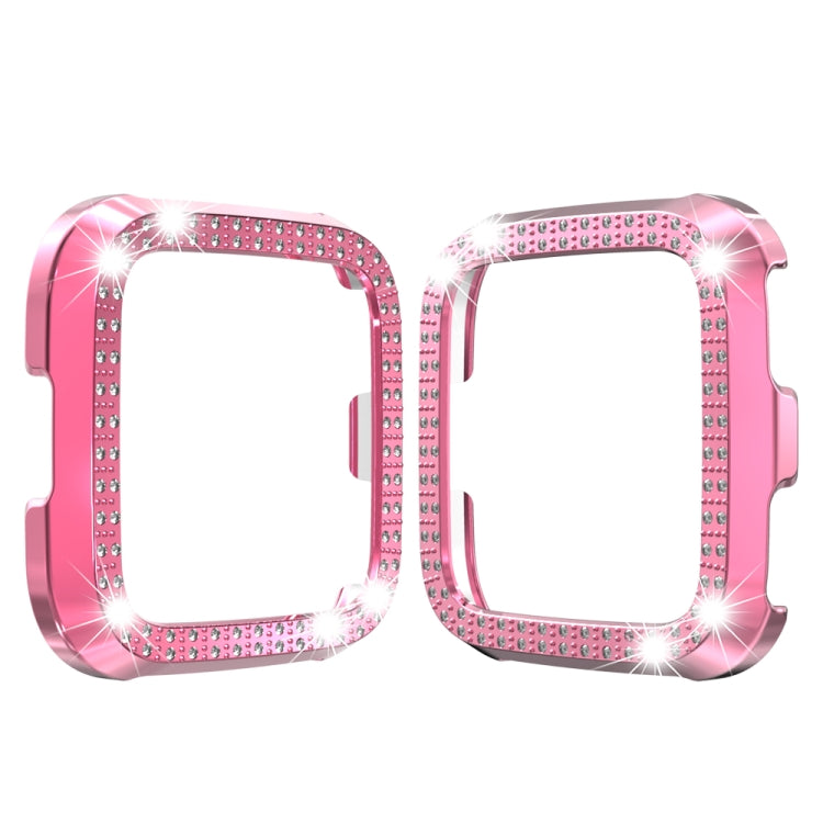 For Fitbit versa / versa lite PC Double-Row Diamond-Encrusted Protective Shell
