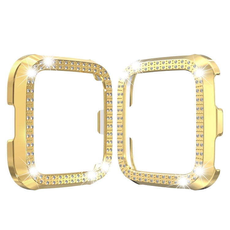 For Fitbit versa / versa lite PC Double-Row Diamond-Encrusted Protective Shell
