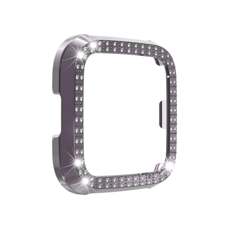For Fitbit versa / versa lite PC Double-Row Diamond-Encrusted Protective Shell