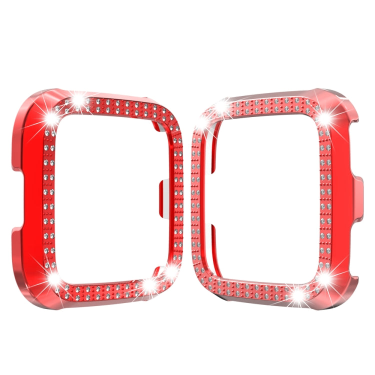 For Fitbit versa / versa lite PC Double-Row Diamond-Encrusted Protective Shell